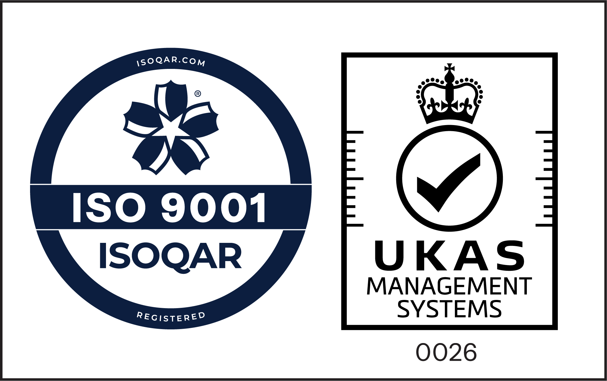 ISOQAR UKAS ISO 9001 certification logo